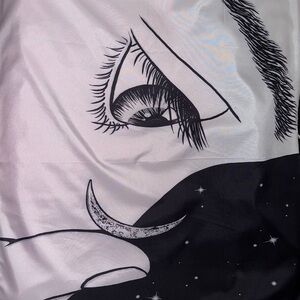 Black and White Eye Illustration tapestry